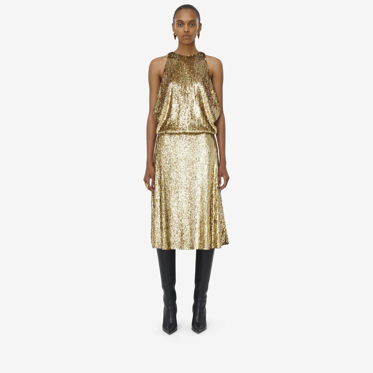 ALEXANDER MCQUEEN - Draped Sequin Dress - Item 813479QZAN67007